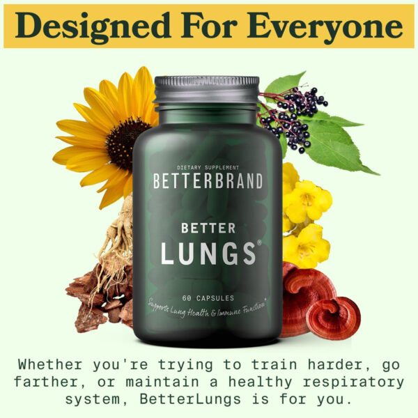 Betterbrand BetterLungs Daily Respiratory Health Supplement (60 Capsules) | with Mullein Leaf for Lung Health, Allergy, Sinus, and Mucus Relief - Image 12