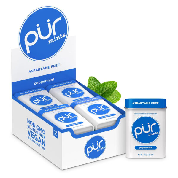 Xylitol Mints | PUR Natural Spearmint Flavored Sugar Free Mints 30 Pieces (Pack of 2) - Image 20