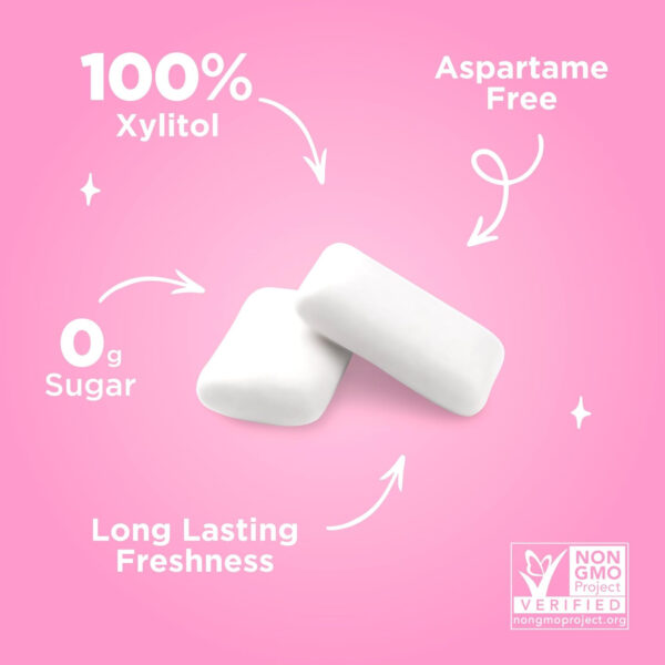 Xylitol Gum | PUR Aspartame Free Natural Spearmint, 55 Pieces - Image 31