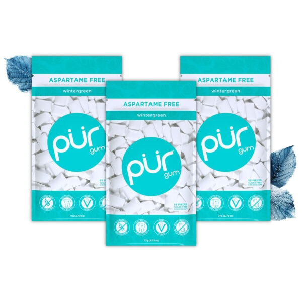 Xylitol Gum | PUR Aspartame Free Natural Spearmint, 55 Pieces - Image 49