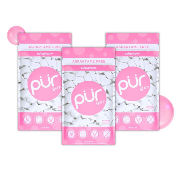 Xylitol Gum | PUR Aspartame Free Natural Spearmint, 55 Pieces - Image 86